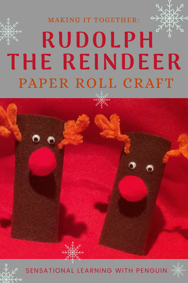 One of our favourite projects in our Advent Calendar of Christmas Activities is this Rudolph the Reindeer Paper Roll Craft. Very tactile, great finemotor fun, and cute results! For more ideas, join us at sensationallearningwithpenguin.com