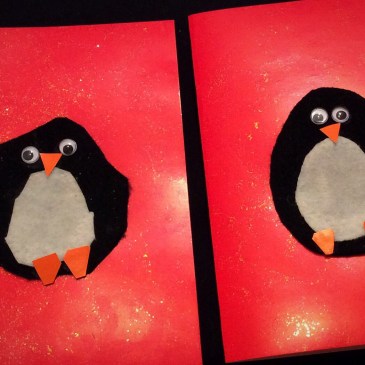 Homemade Penguin Christmas Cards from sensationallearningwithpenguin.com
