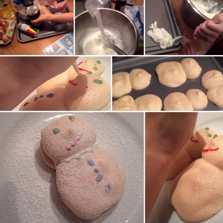 Meringue Snowmen a la 'Big Cook, Little Cook' - Sensational Learning with Penguin #cookingwithkids #simplerecipes #bakingwithkids