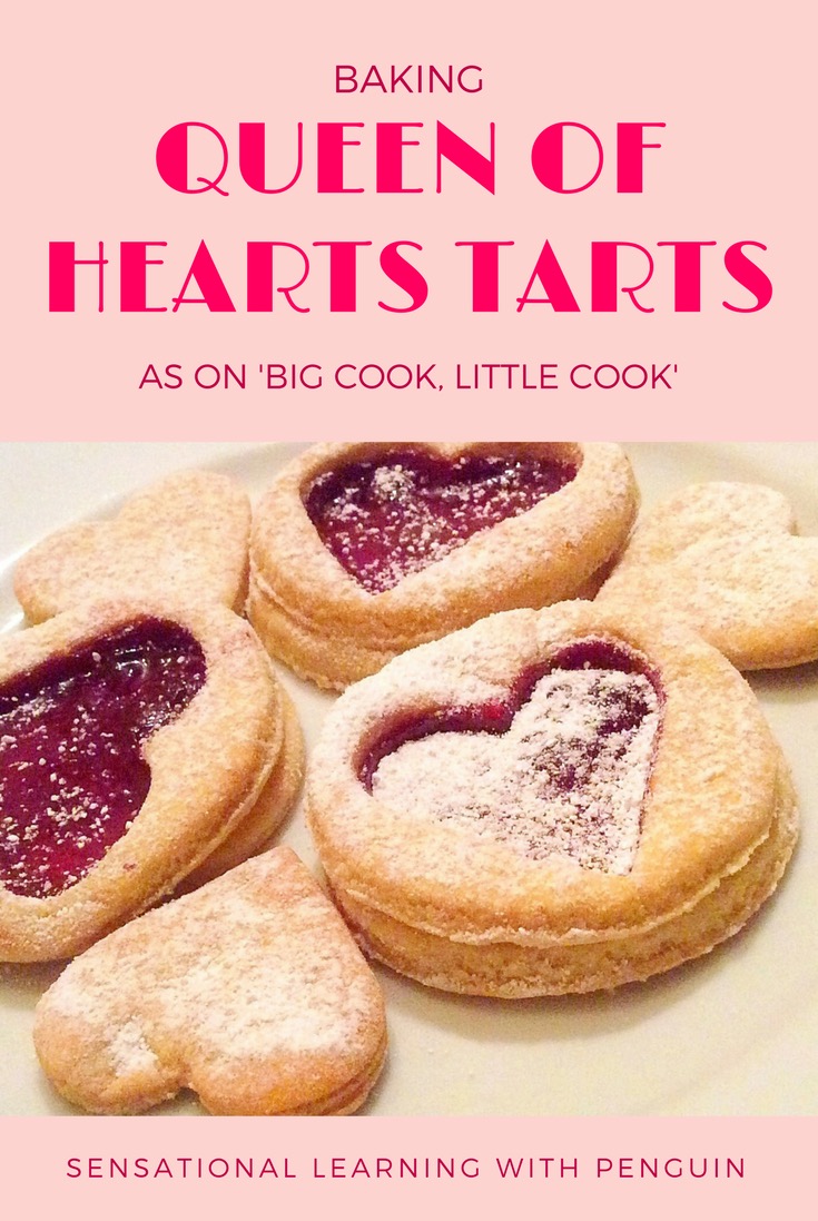 Baking Queen of Hearts Tarts as on 'Big Cook, Little Cook' - Sensational Learning with Penguin