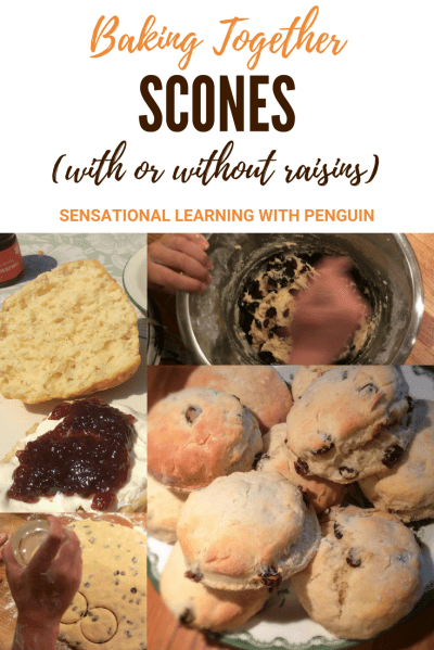 Making Yummy Scones! Baking Together is good fun as well as a great Multisensory Hands-On Learning Activity for Life Skills, Early Numeracy, Motor Skills and more! - Sensational Learning with Penguin