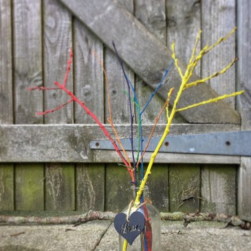 Colour Theory Fun: Painting Branches in Primary & Secondary Colours - sensationallearningwithpenguin.com
